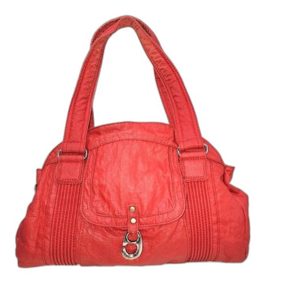 Kipling Laure M Vintage Medium-Large Red Nylon Shoulder‎ Bag 14.5"X9"X3"
